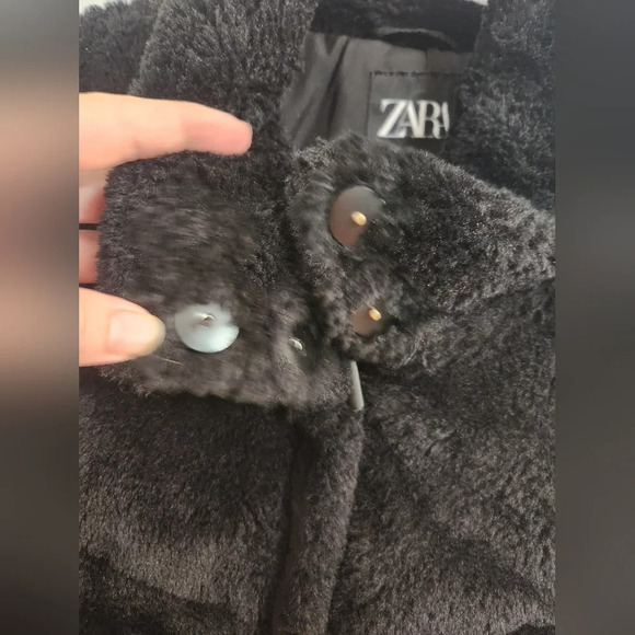 Zara Elegant Black Teddy Jacket - Picture 9 of 14